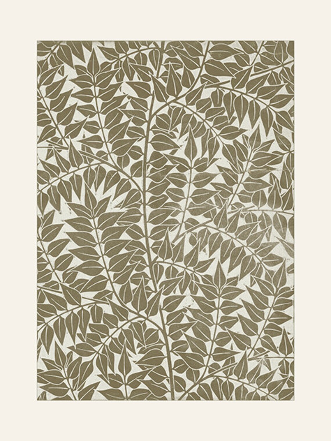 Botanical Pattern Art Print, Earth Tone Decor - Image 4