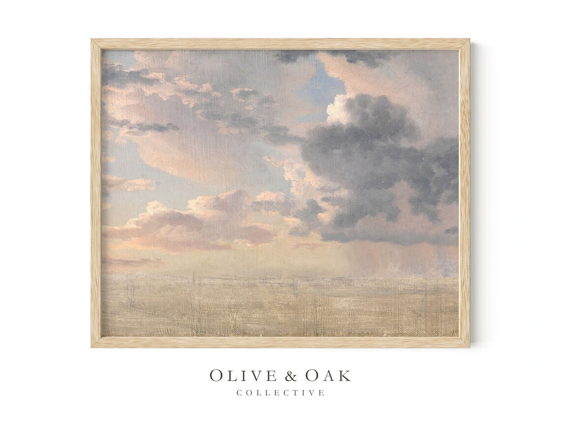 Neutral Cloud Study, Minimalist Nursery Sky Painting - Image 4