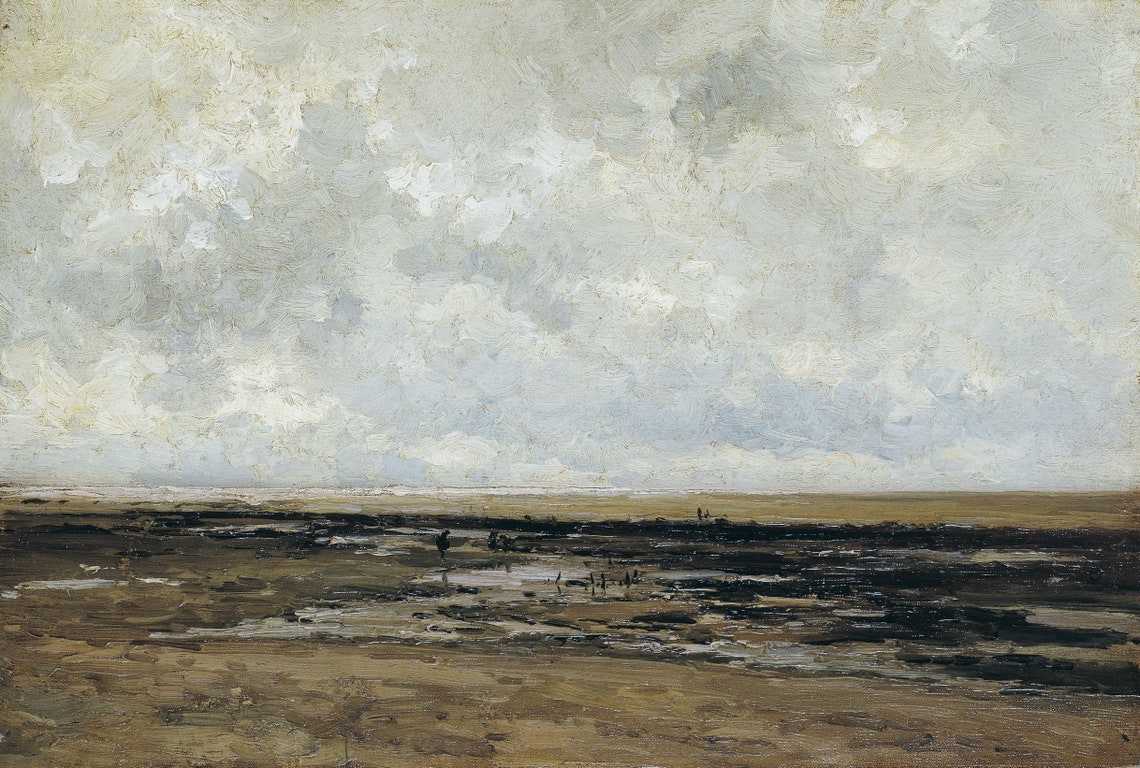 Moody Seascape Vintage Minimalist Art Print - Image 3