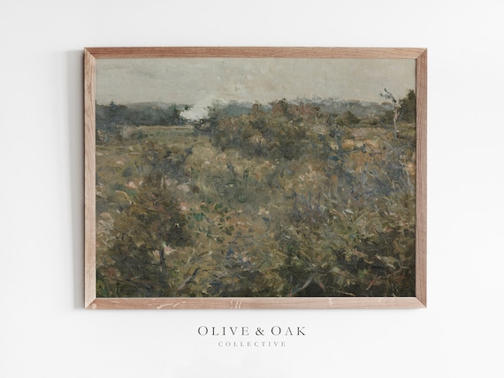 Spring Landscape - Vintage Farmhouse Art