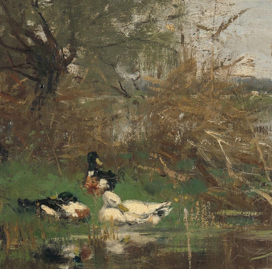 Spring Landscape Duck Painting, Country Nursery Art Print - Image 3