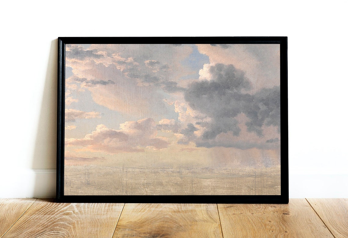 Neutral Cloud Study Art Print, Minimalist Nursery - Image 2