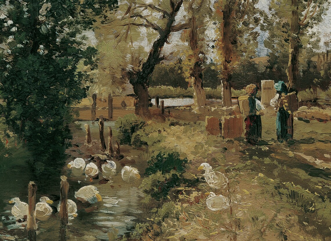 Spring Landscape Vintage Oil Painting Art Print - Image 3