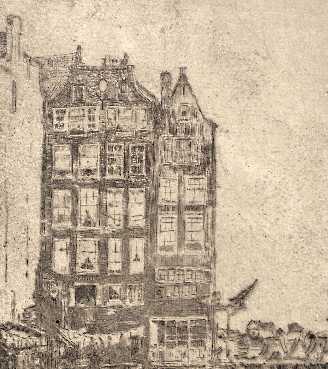 Vintage Architecture Cityscape Drawing - Art Print - Image 3