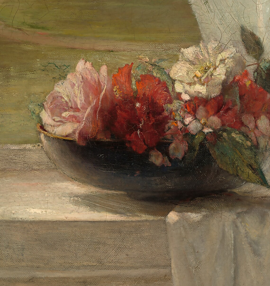 Flower Still Life Vintage Pink Roses Art Print - Image 4