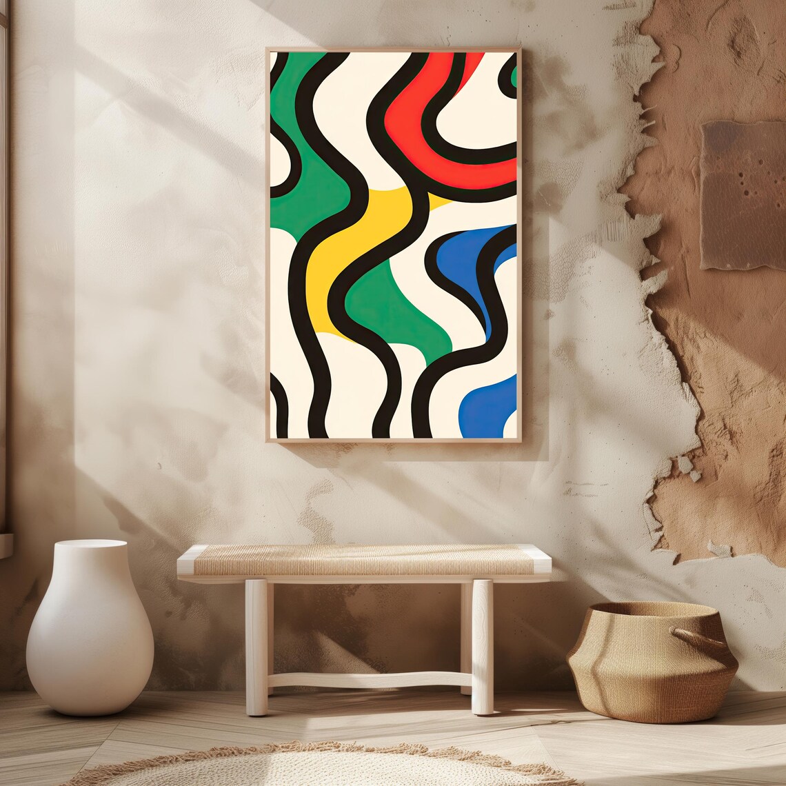 Colorwave Motion Bold Abstract Waves, Modern Art - Image 3
