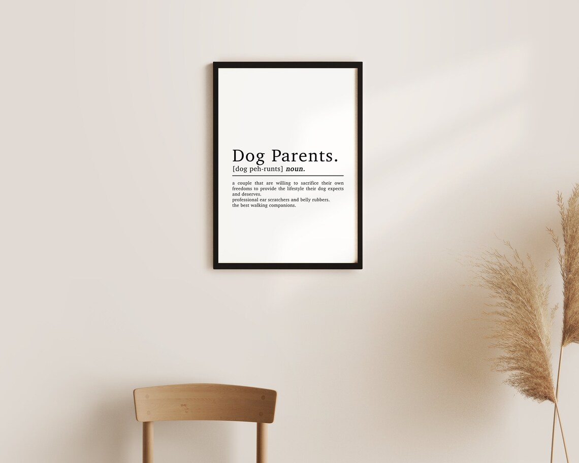 Dog Mum And Dad Definition Print, Dog Lovers Gift - Image 3