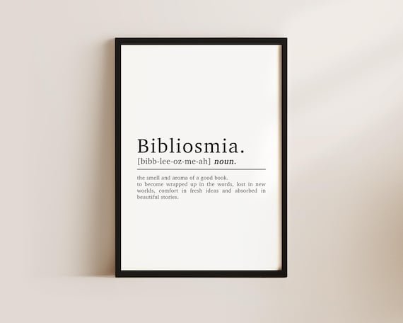 Bibliosmia Definition Art Print for Book Lovers