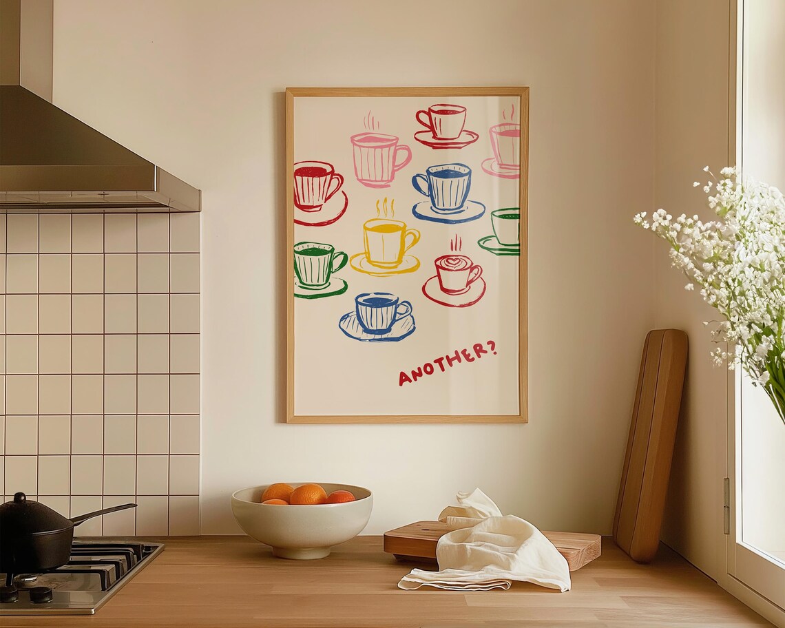 Coffee Print, Kitchen Decor Wall Art Print for Coffee Lovers - Image 3