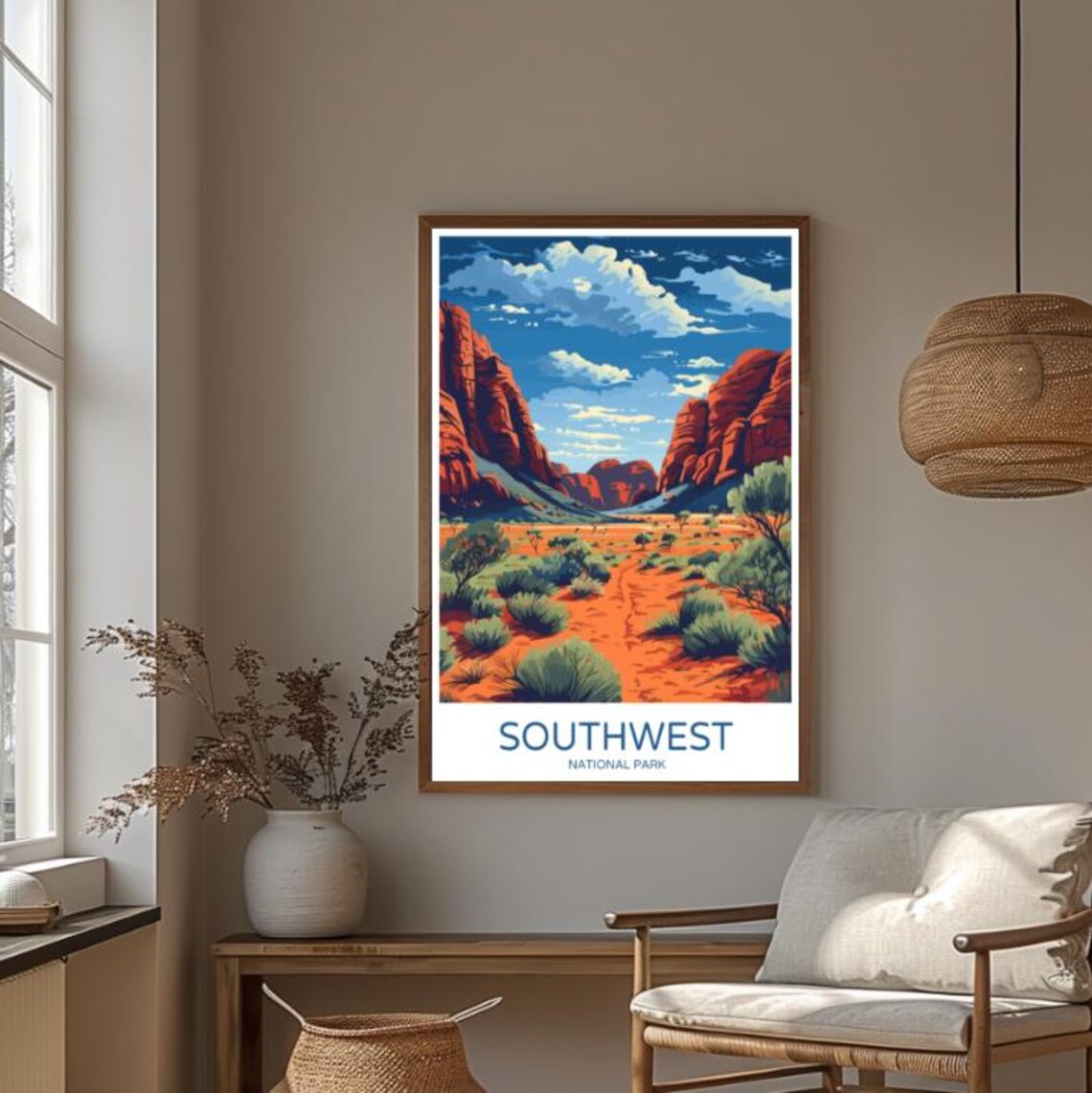 Southwest National Park Towering Red Rock Desert Canyon Vista Poster - Image 4
