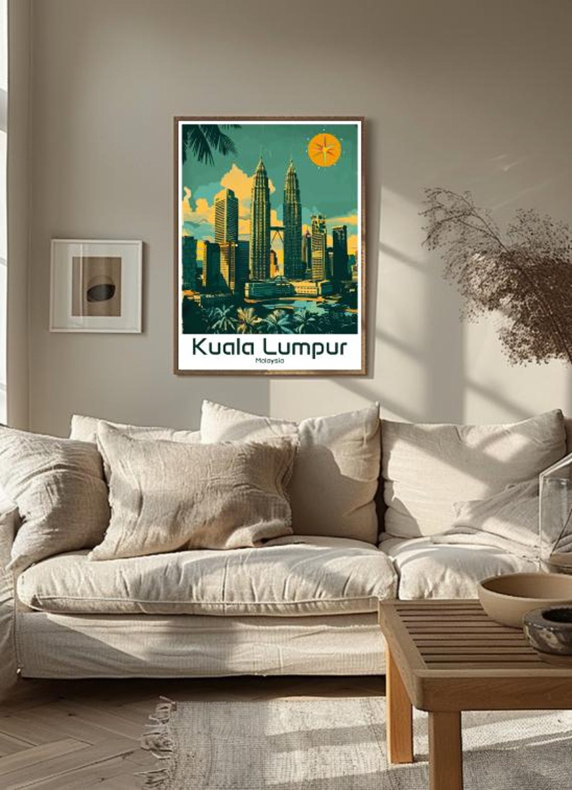 Kuala Lumpur Malaysia Petronas Twin Towers Skyline Travel Poster - Image 3
