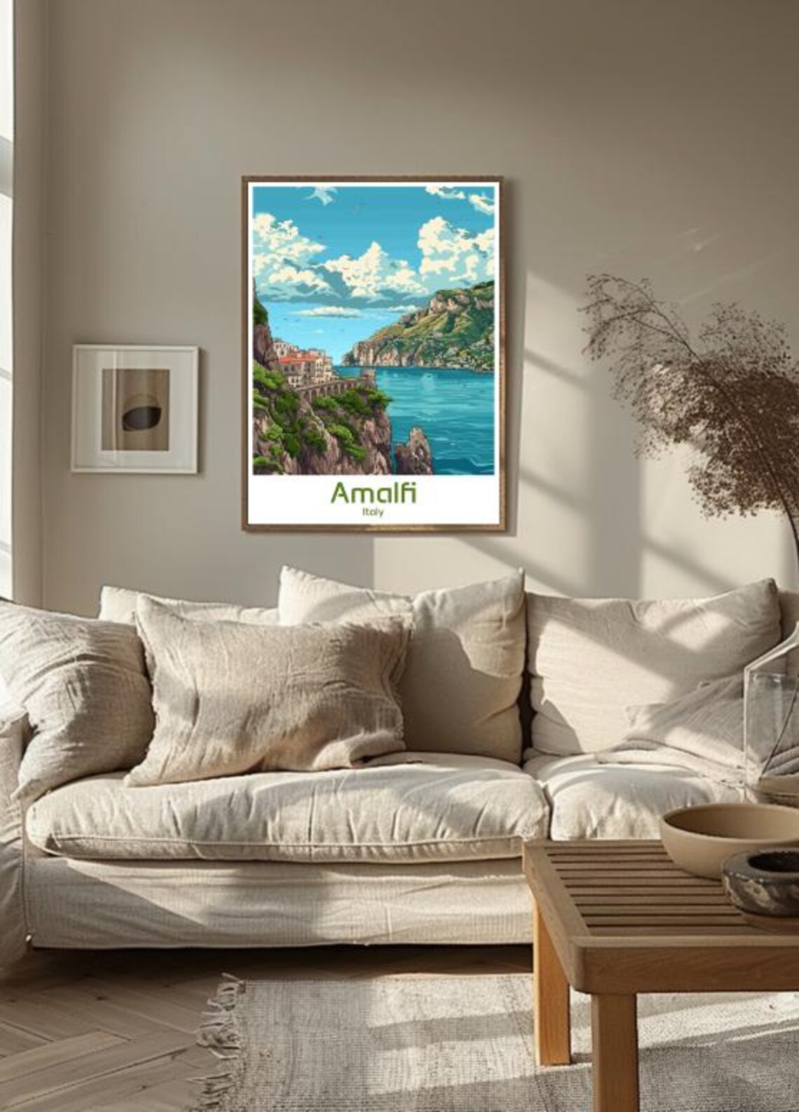 Amalfi Italy Cliffside Coastal Town Summer Vintage Travel Poster - Image 3