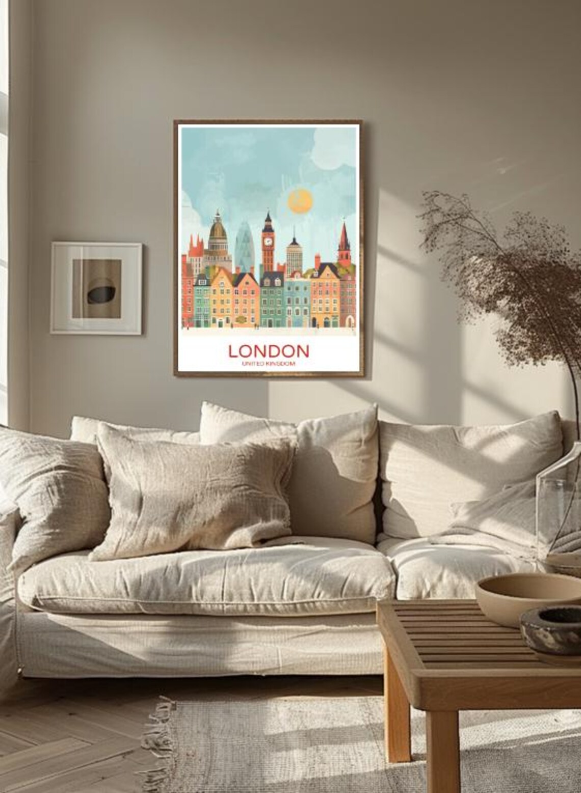 London United Kingdom Big Ben Colorful Cityscape Illustration Poster - Image 3