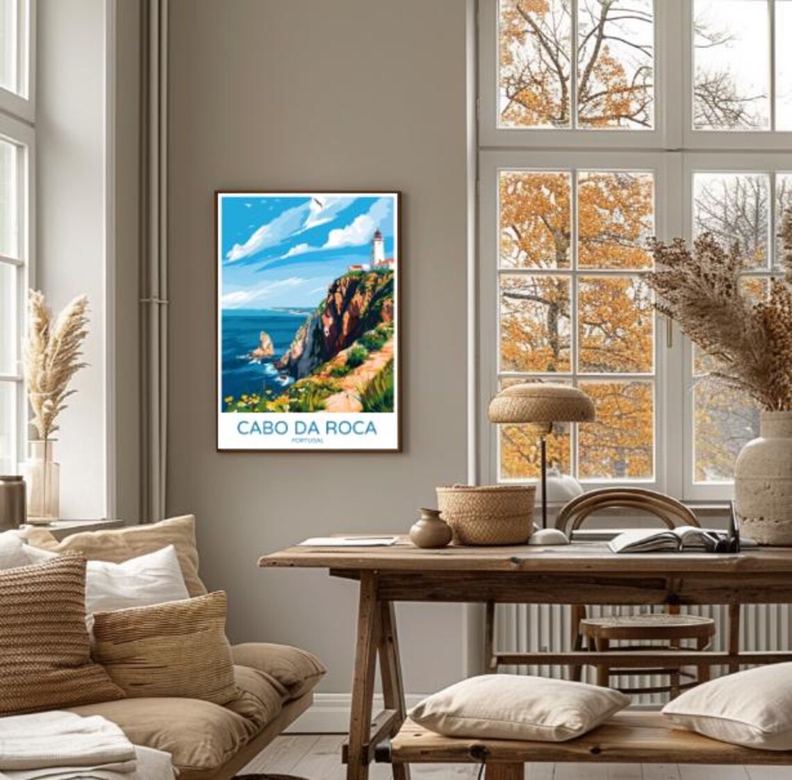 Cabo Da Roca Portugal Travel Poster Stunning Wall Art Of Westernmost Point Of Europe Coastal Landscape Print Nature Decor Gift Idea - Image 4