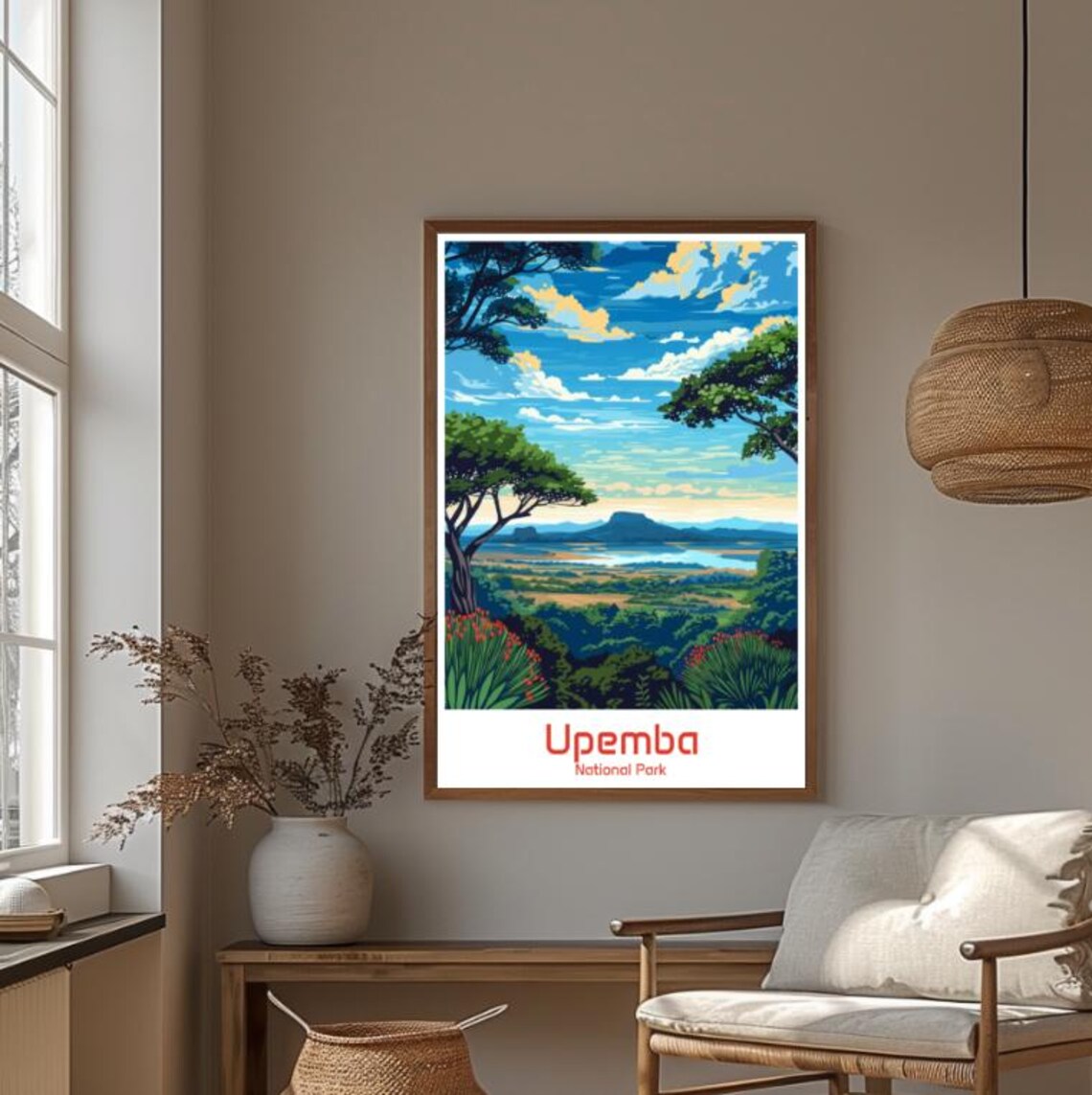 Upemba National Park Congo Savanna Lake Panorama Travel Poster - Image 4