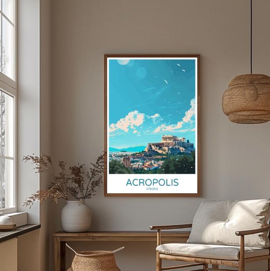 Athens Greece Acropolis Parthenon Hilltop Landmark Travel Poster - Image 3