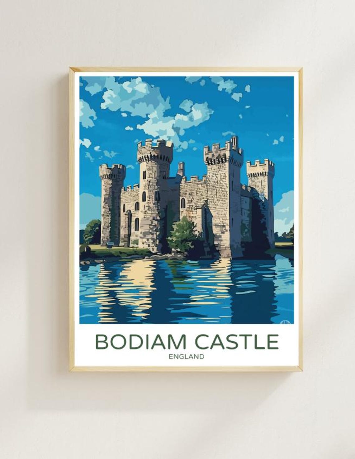Bodiam Castle England Medieval Moated Castle Reflection Poster