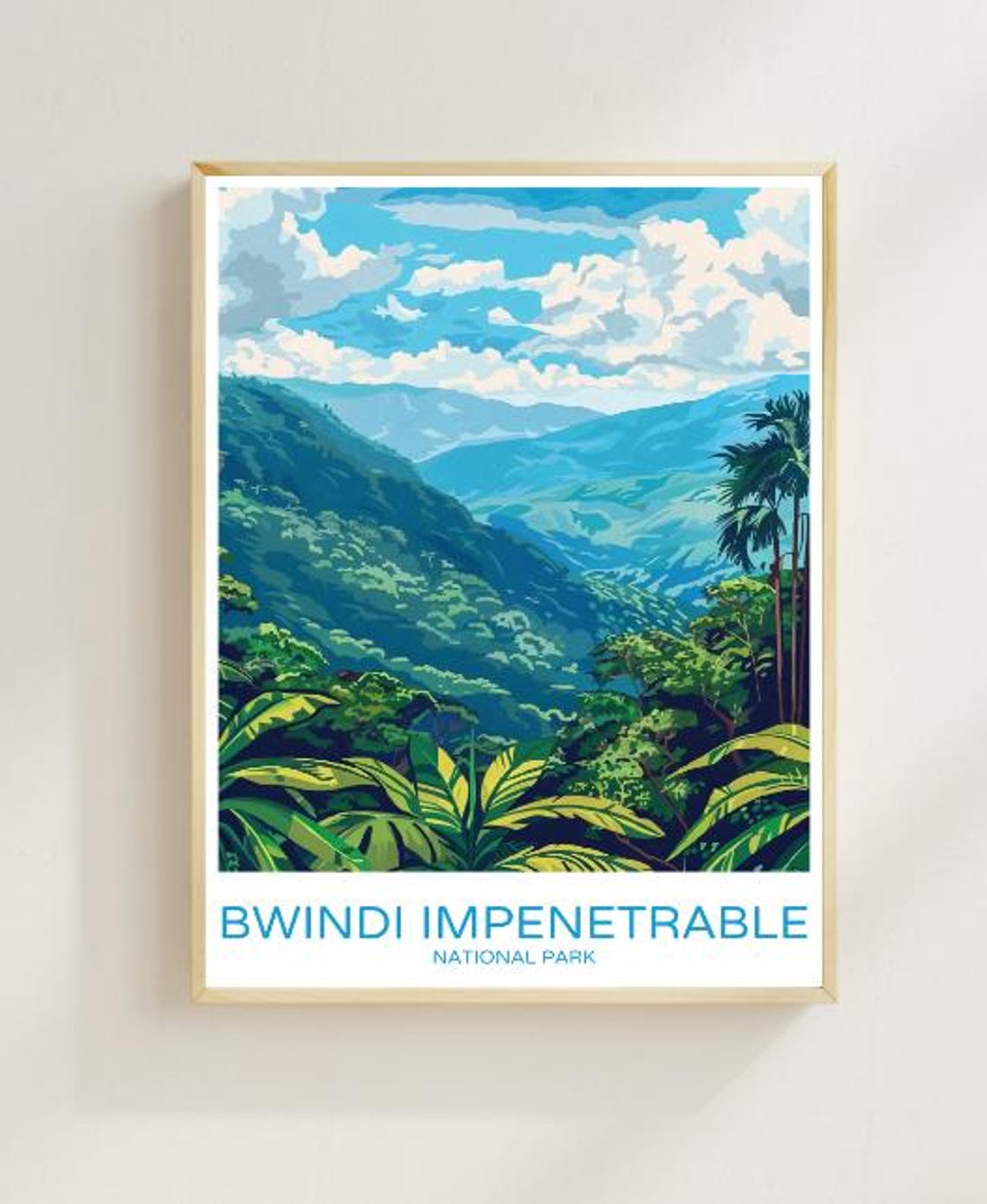 Bwindi Impenetrable National Park Uganda Rainforest Travel Poster