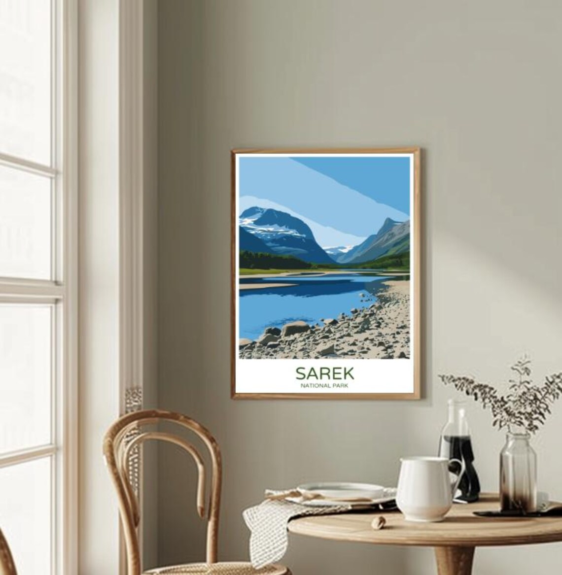 Sarek National Park Rocky Valley River Colorful Travel Poster - Image 2