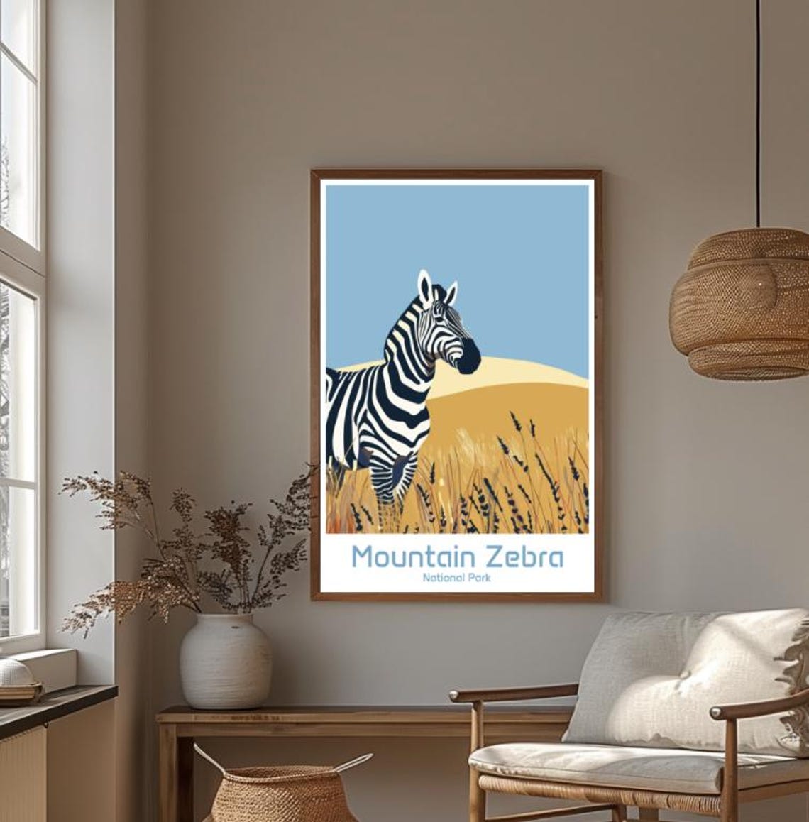 Mountain Zebra National Park Graphic Zebra Safari Travel Poster - Image 4