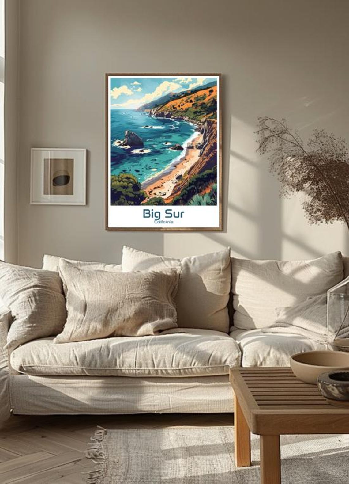 Dramatic Big Sur California Rugged Cliffs Ocean Cove View Poster - Image 3