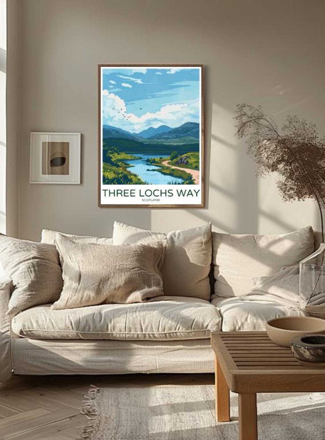 Three Lochs Way Scotland Mountain Lake Scenic Walking Trail Poster - Image 3