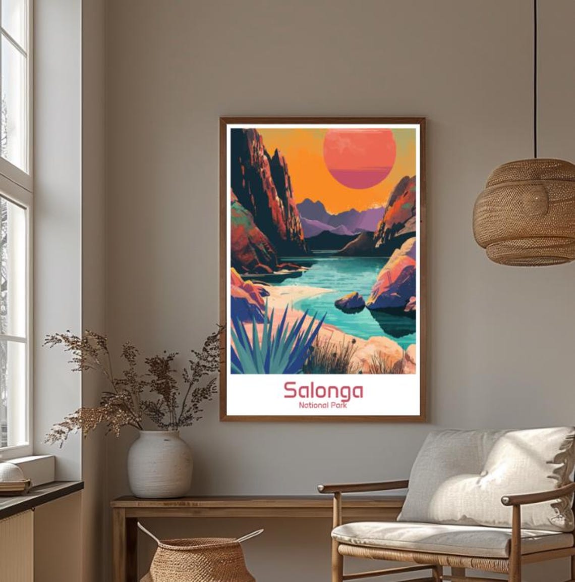 Salonga National Park Congo River Canyon Sunset Landscape Poster - Image 4