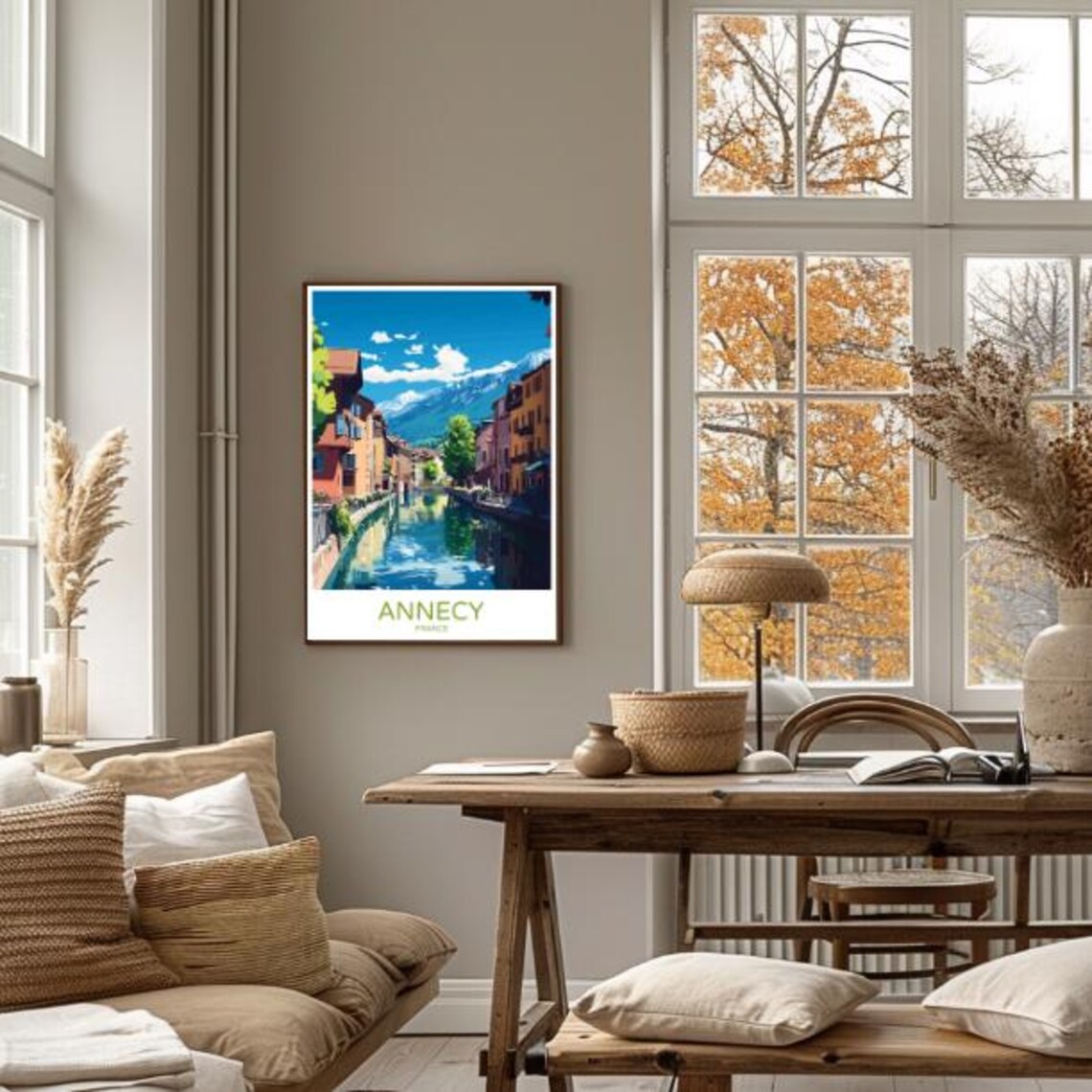 Annecy France Canal Town Poster With Alpine Peaks Old Town Reflections - Image 4