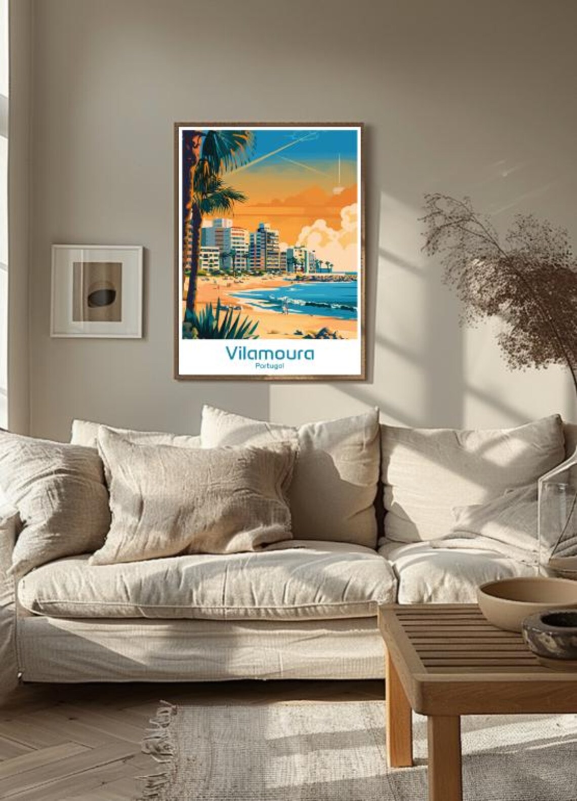 Vilamoura Portugal Algarve Beach Resort Skyline Sunset Art Poster - Image 3