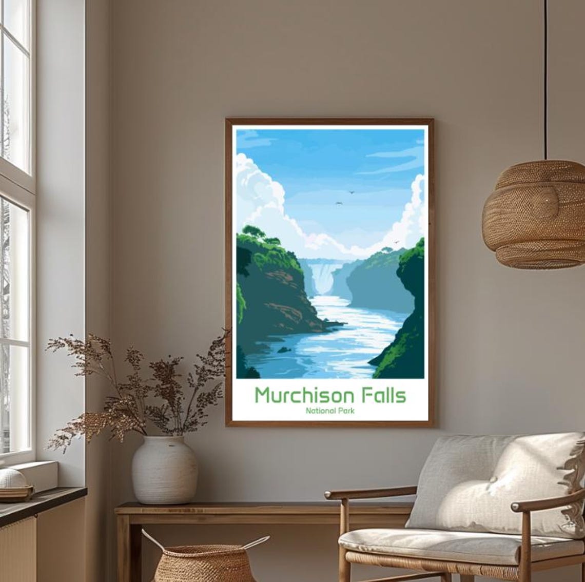 Murchison Falls Uganda Waterfall Gorge Vintage Travel Poster - Image 4