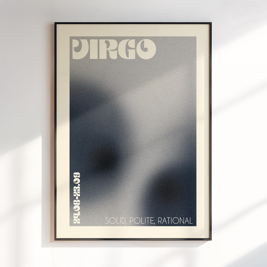 Virgo Zodiac Sign Gradient Aura Solid Polite Rational Poster
