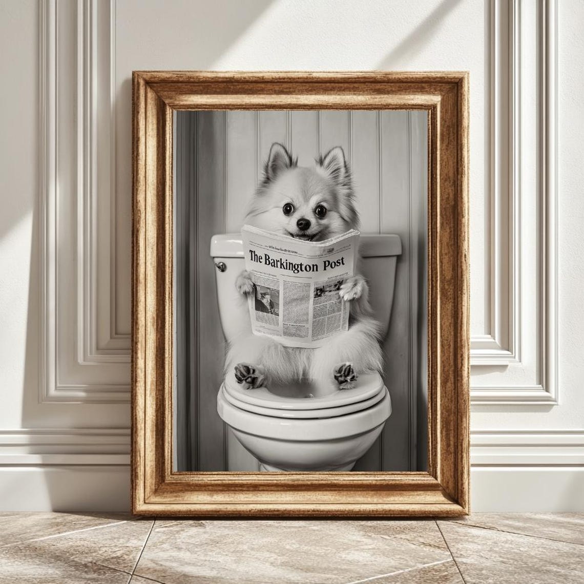 Pomeranian Print, Funny Bathroom Decor