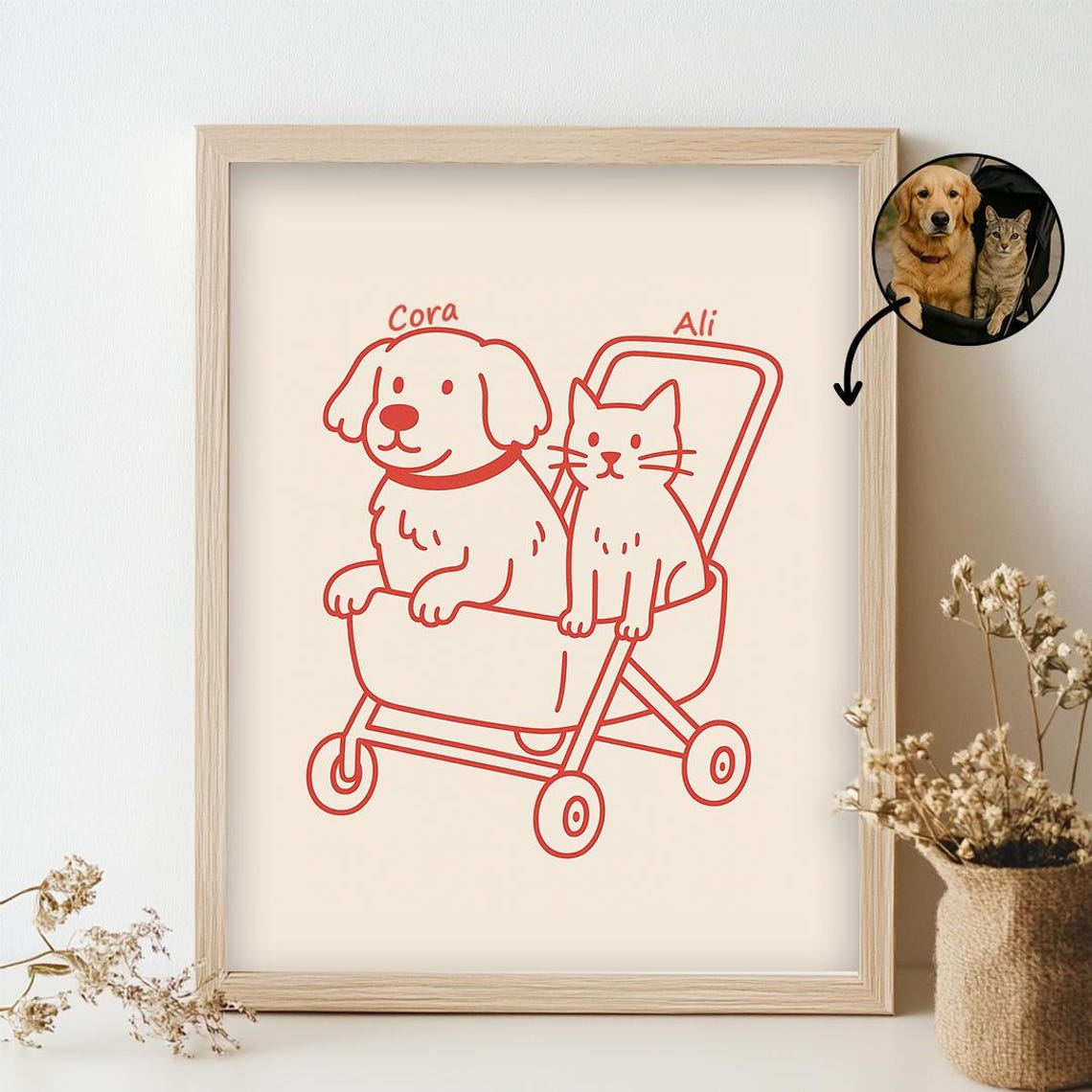 Custom Bad Dog Portrait Funny Pet Lover Gift Memorial Personalized Badly Drawing - Image 4