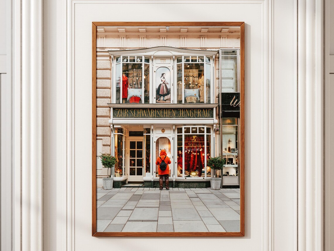 Zur Schwabischen Jungfrau Vienna Historic Shopfront Photo Poster