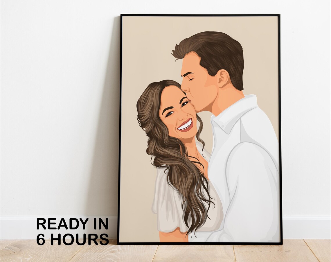 Faceless Portrait Custom Illustration Wall Art Print