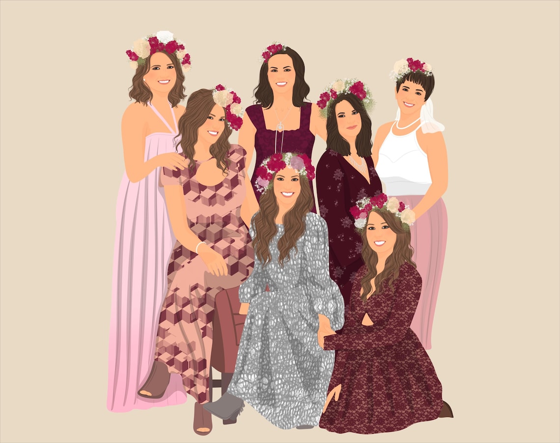 Custom Portrait Illustration Personalized Gift Art Print
