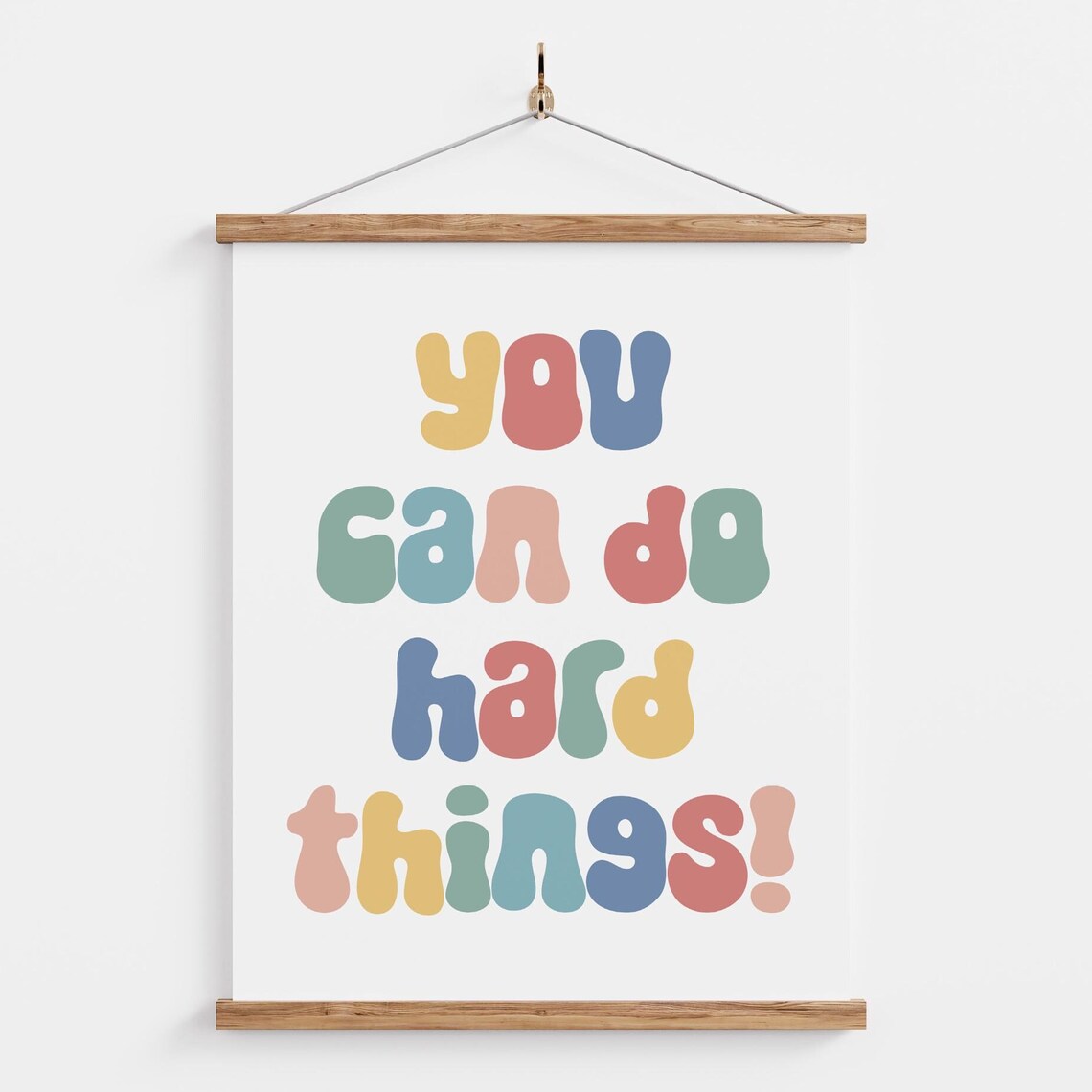 You Can Do Hard Things Kids Classroom Poster