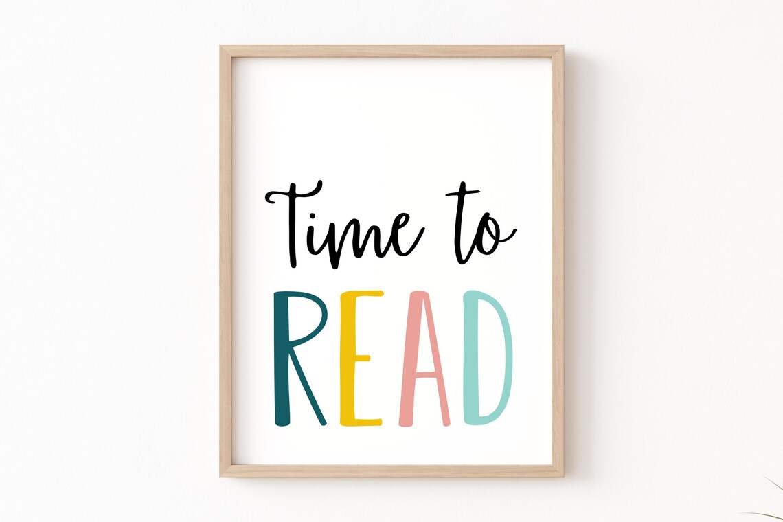 Time To Read Classroom Reading Corner Poster Print