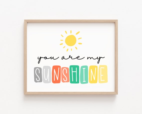 You Are My Sunshine Pastel Playroom Art Print