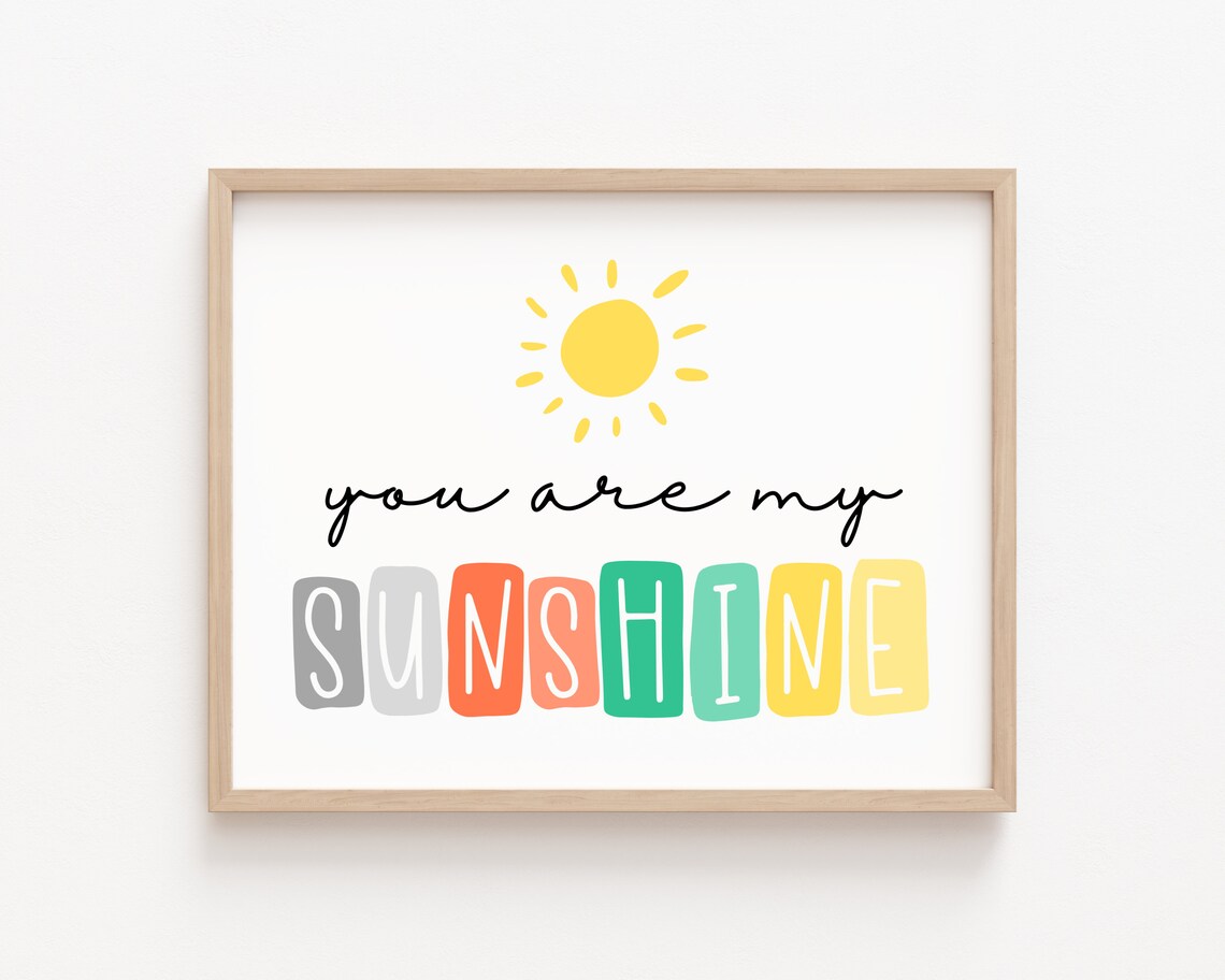 You Are My Sunshine Pastel Playroom Art Print