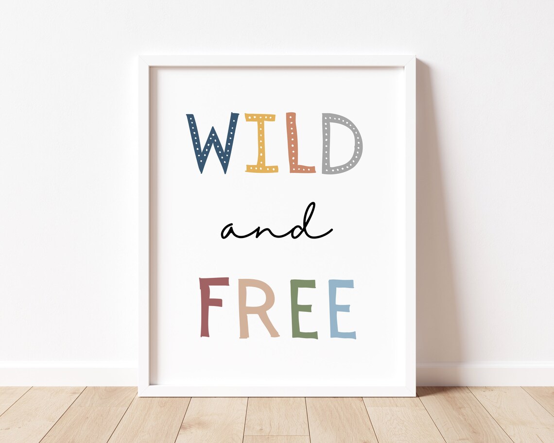 Wild And Free Safari Nursery Decor Art Print - Image 3