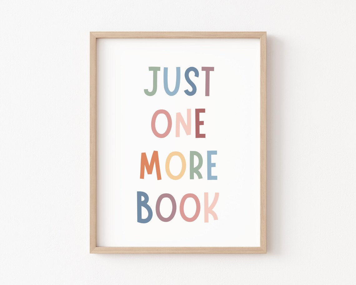 Just One More Book Boho Classroom Decor Poster - Image 2