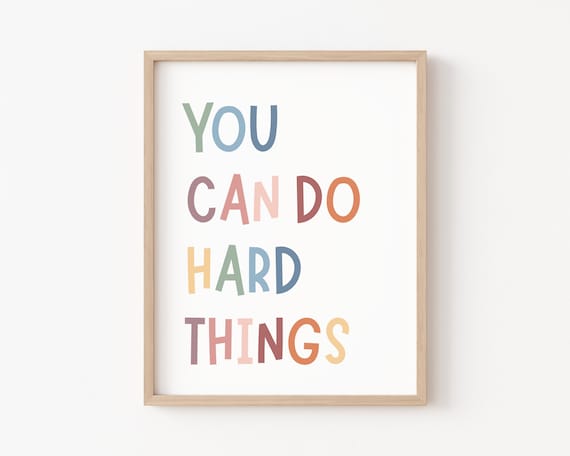 You Can Do Hard Things Boho Classroom Poster