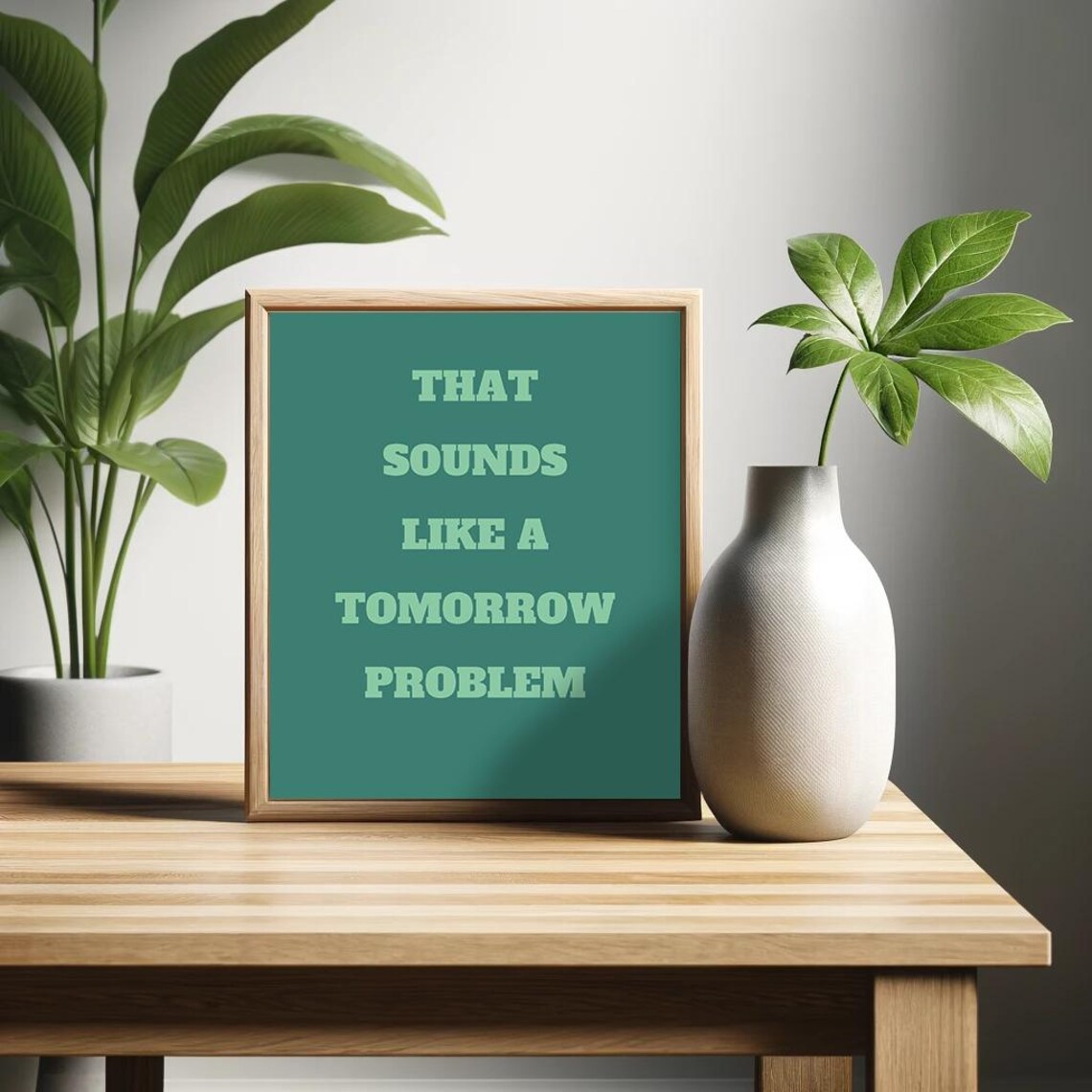 That Sounds Like A Tomorrow Problem Poster Sarcastic Wall Art Minimalist Humor Decor