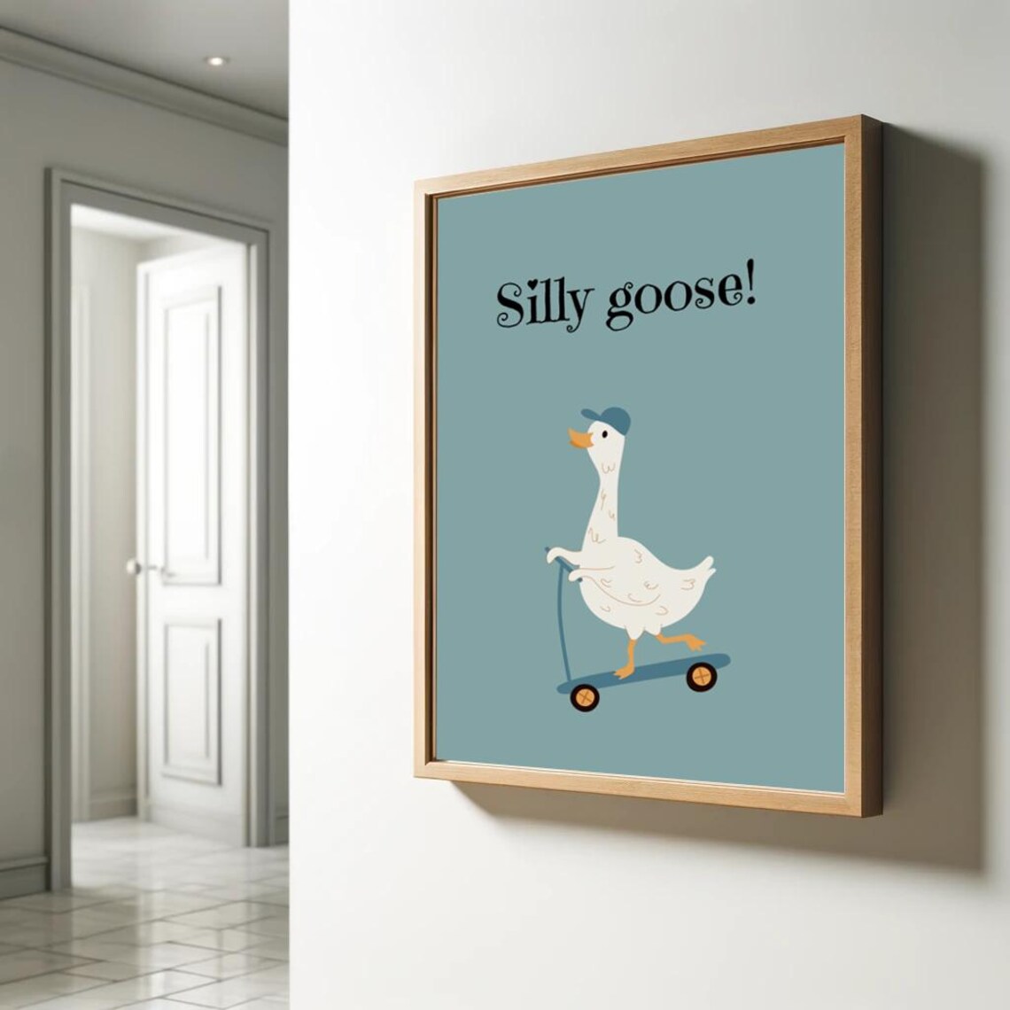 Silly Goose Funny Saying Retro Wall Art Print - Image 2