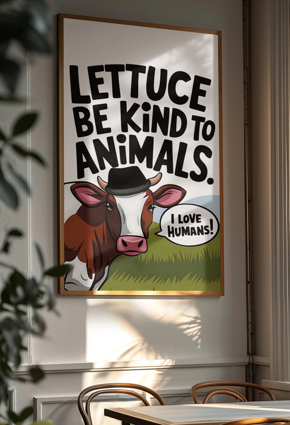 Funny Vegan Kitchen Art, Vegetarian Gift Ideas - Image 3