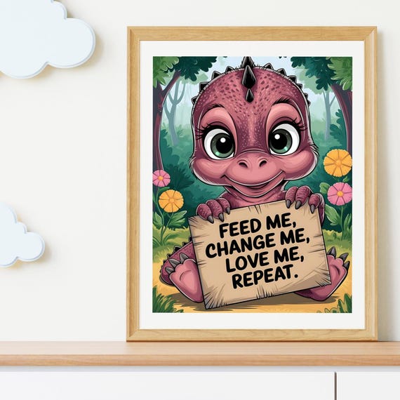 Baby Nursery Wall Art Prints Funny Baby Room Decor Cute Nursery Art New Parent Gift Nursery Prints Humorous Baby Room Artwork