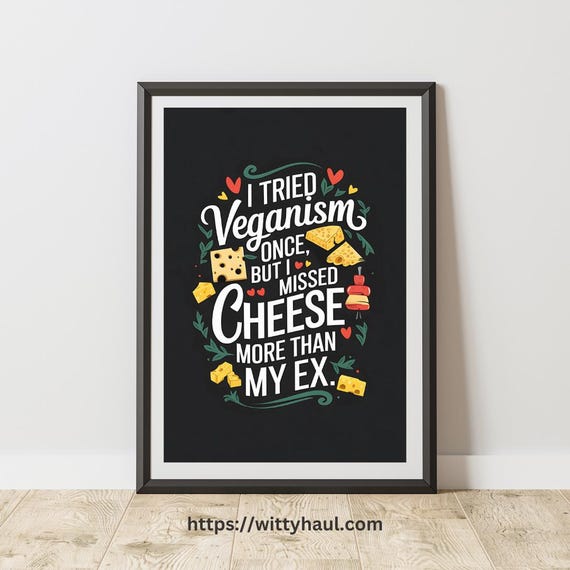 Kitchen Art Prints Dining Room Art Prints Vegan Wall Art Decor Vegan Prints Vegetarian Gift Ideas Funny Vegan Art Vegan Gift