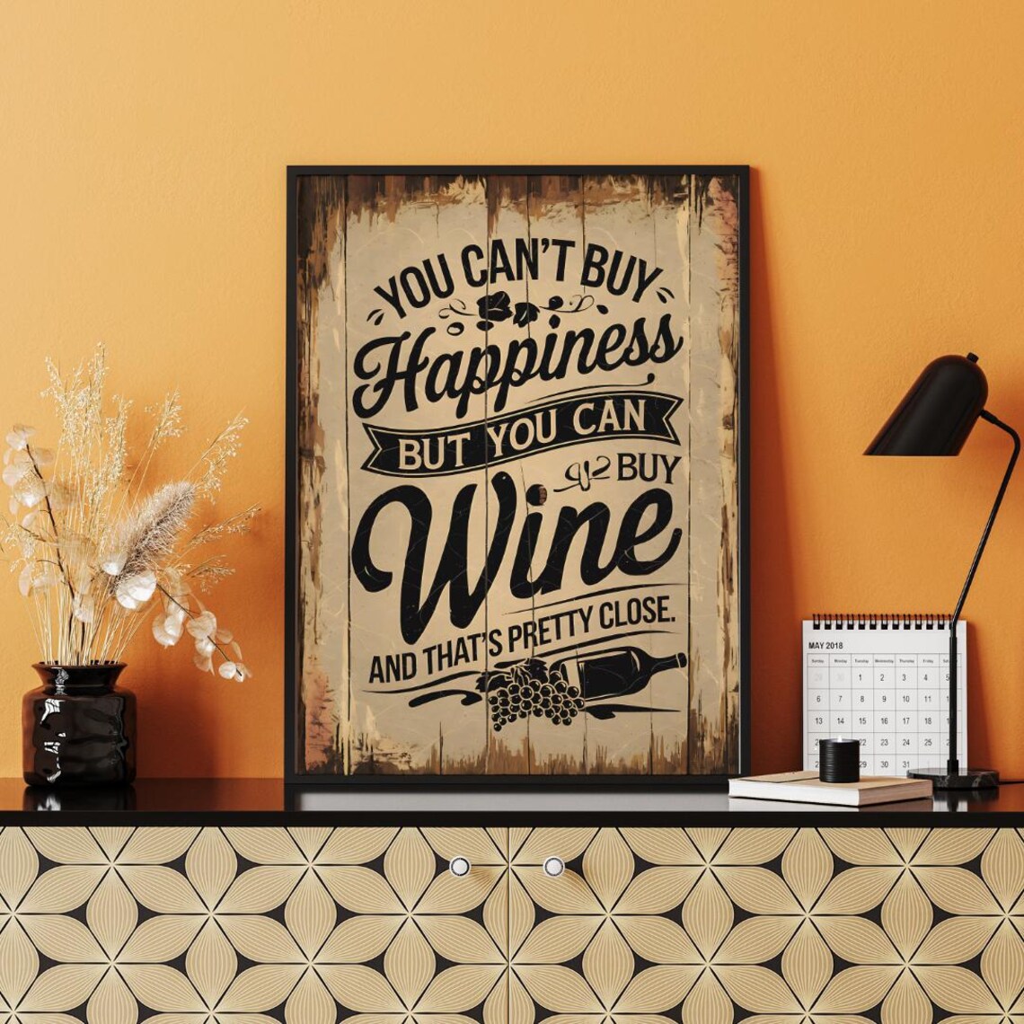 Wine Poster Art, Modern Wine Saying - Image 2