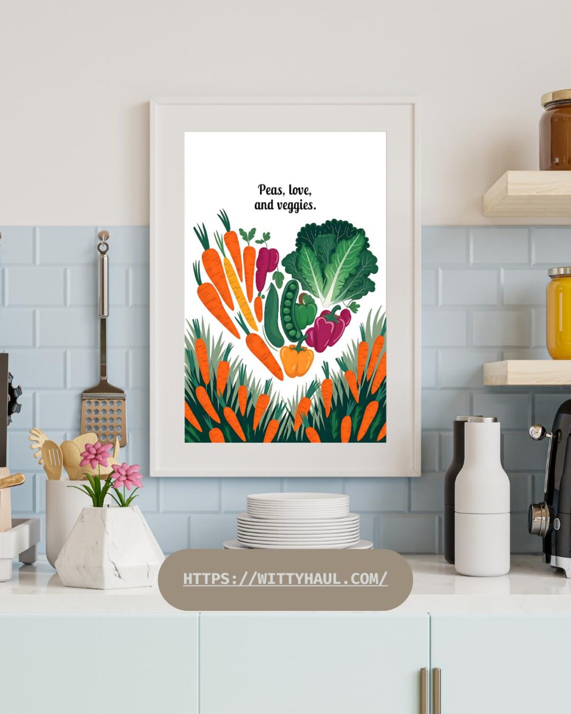 Funny Vegan Kitchen Art Print, Typography Quote - Image 6